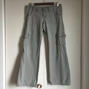 Y2K BONGO Baggy Low Rise Khaki Skater Cargo Pants